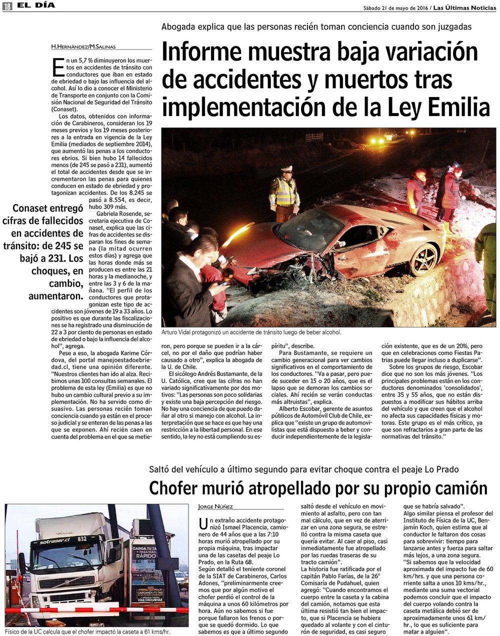 Las hizo todas: chocó curado, a exceso de velocidad, atropelló a dos carabineros y se fugó